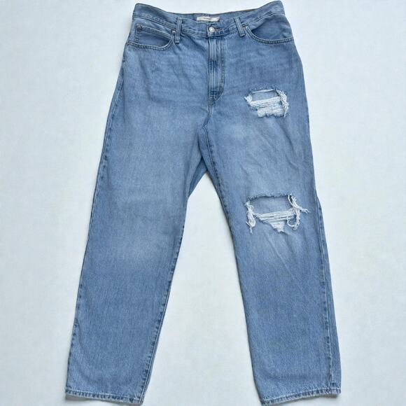 Levis Denim - Levi’s 94’ Baggy Jeans Sz 32 Blue Wide Leg Distressed High Rise Grunge Skater